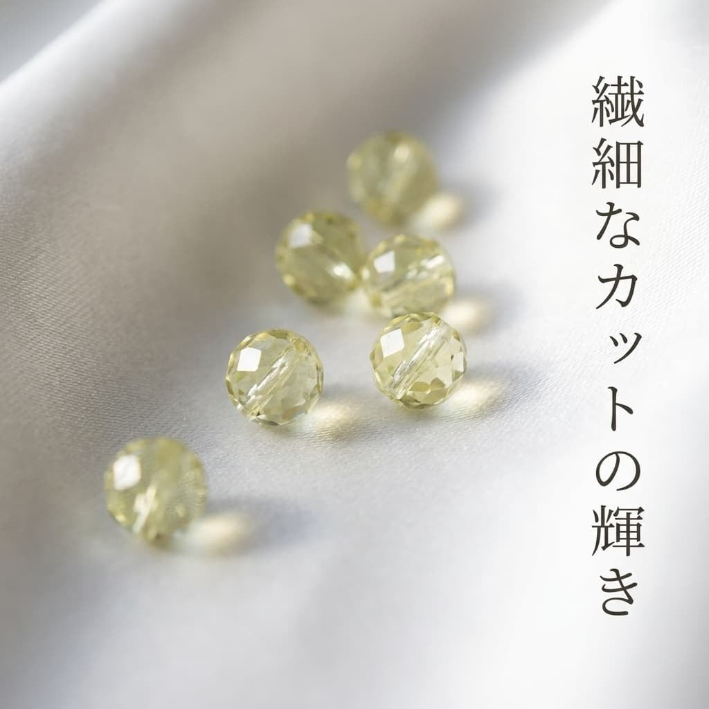 レモンクオーツ ラウンド 緑 3mm | K0015