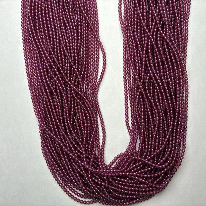 ロードナイトガーネット ラウンド/スムース 紫 2.5mm | K0024