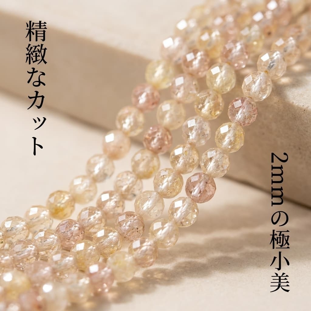 ジルコン ラウンド ゴールド 2mm | K0036