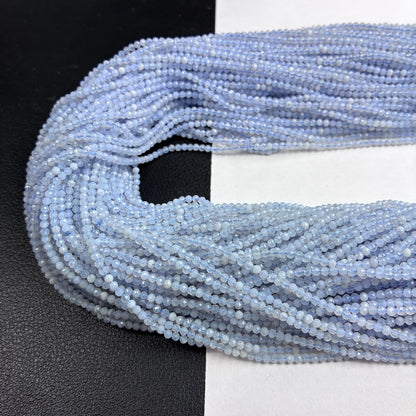 ブルーレースアゲート ラウンド 青 2.2mm | K0049