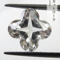 水晶 四つ葉 上穴あり 10mm 6粒セット|K0093
