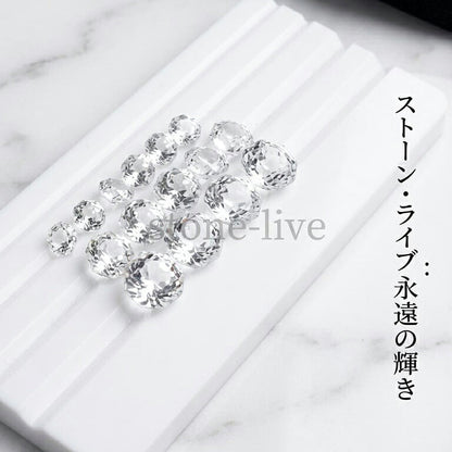 天然水晶 オクタゴンカット 上穴あり 10mm 2粒 セット|K0095