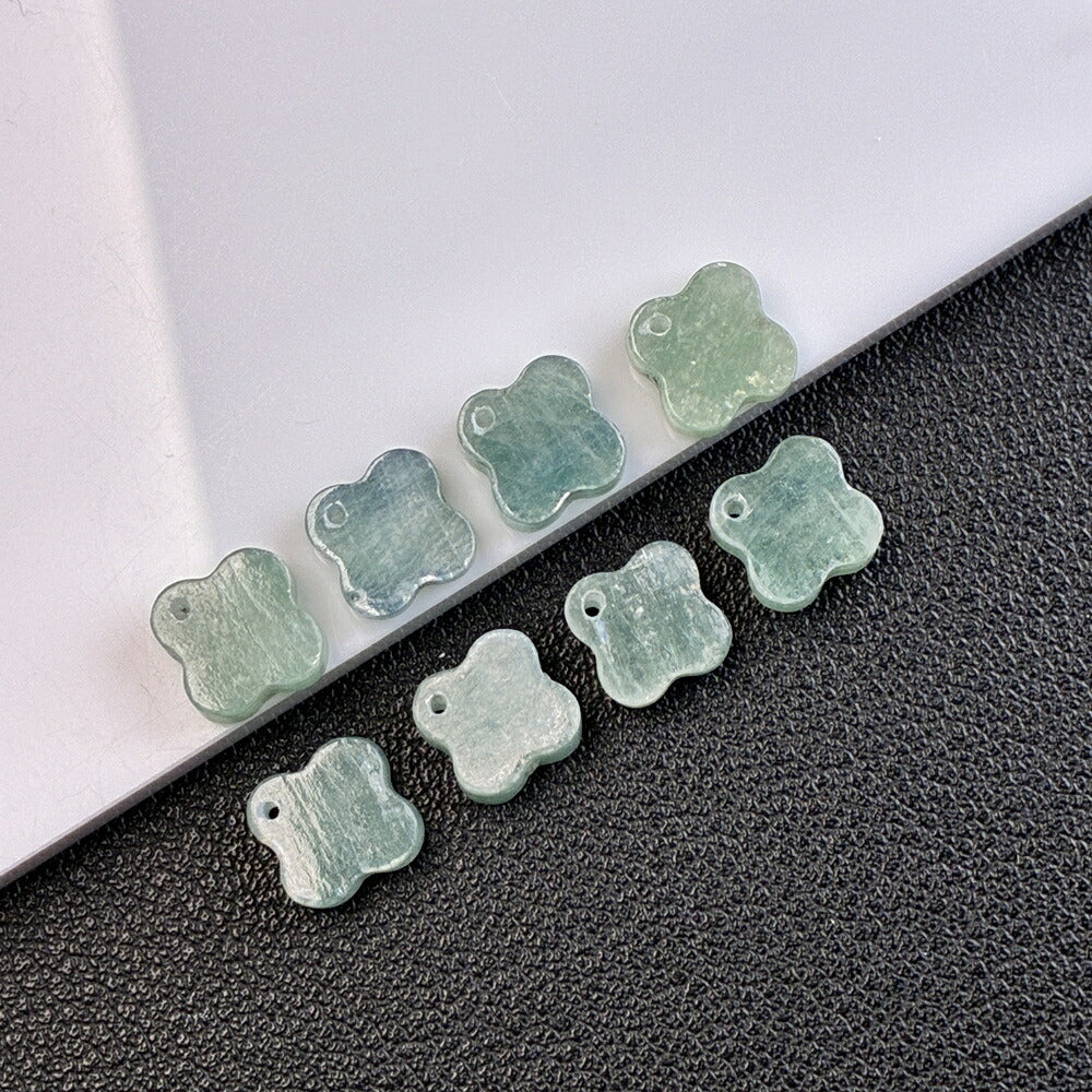 カイヤナイト グリーン  四つ葉 10粒 1セット|L0020