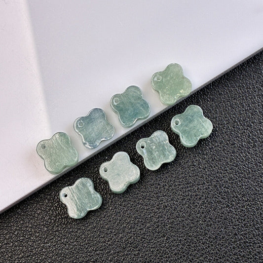 カイヤナイト グリーン  四つ葉 10粒 1セット|L0020