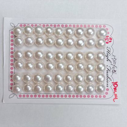 【大粒10mm】贅沢な輝き!無核コインパール(白/片穴・2粒セット)でハンドメイドを格上げ| P0016