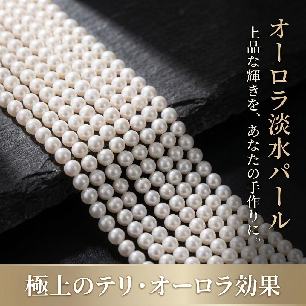 【日常に溶け込む上質な白】どんな装いにも映える約5x4.5mmポテト型淡水パール(39cm) | P0061
