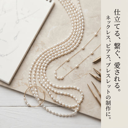 【可憐な雫の輝き】女性らしさを引き立てるドロップ型!上品な白淡水パール(39cm) | P0068