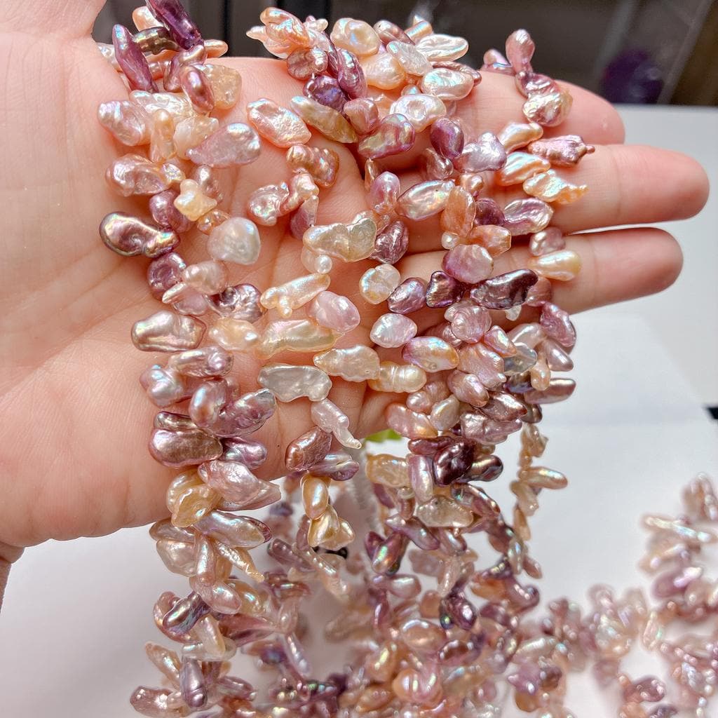 【唯一無二の造形美】11-19mmの大粒マルチカラー!芸術的な輝きを放つケシパール(38cm) | P0072