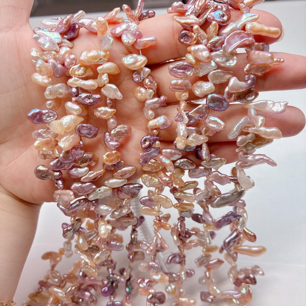 【唯一無二の造形美】11-19mmの大粒マルチカラー!芸術的な輝きを放つケシパール(38cm) | P0072